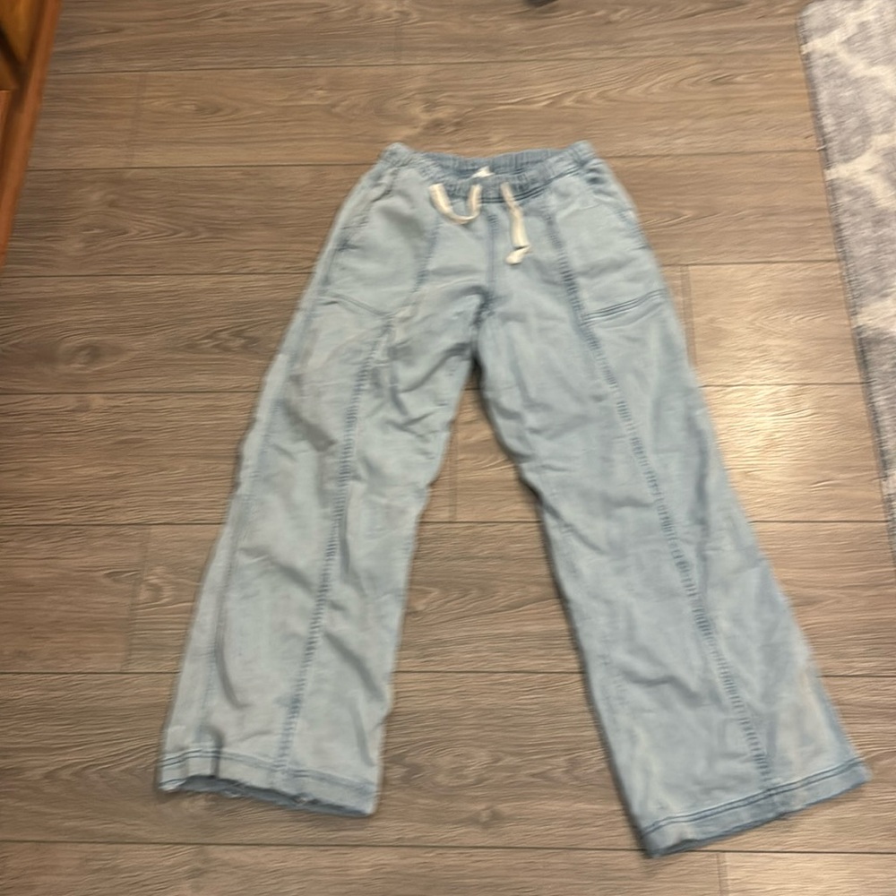 Aerie baggy hide rise jeans